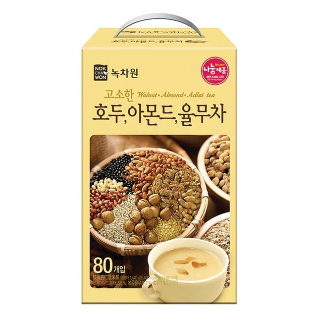 녹차원 고소한 호두 아몬드 율무차 18gx80T 녹차원